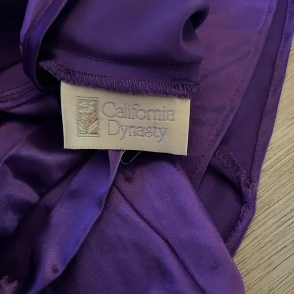 Vintage Purple satin slip sleep dress large - Picture 6 of 8